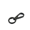 Zinc Alloy Swivel Clasps, with Spring Gate Rings, Black, 56mm