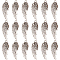 100Pcs Tibetan Style Alloy Pendants, Wing, Antique Silver, 30x11x3mm, Hole: 1.5mm