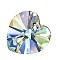 Preciosa® MAXIMA Crystal Pendants, Czech Crystal, 433 68 615 Heart, 00030 200 Crystal AB, 18mm, Hole: 1.5mm