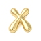 Rack Plating Brass Pendants, Cadmium Free & Lead Free, Long-Lasting Plated, Real 18K Gold Plated, Letter X, 18x16x5mm, Hole: 1.8x2.5mm