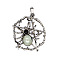 Natural Labradorite Pendants, Spider, 37x43mm