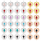 36pcs 9 colors Alloy Enamel Pendants, Heart with Cross, Mixed Color, 21x20x2mm, 4pcs/color