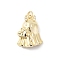 Brass Micro Pave Cubic Zirconia Pendants, Ghost Charms, Cadmium Free & Lead Free, Rack Plating, Long-Lasting Plated, with Jump Ring, Real 18K Gold Plated, 20.5x5.5x7mm, Hole: 3.4mm