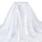 2M Polyester Mesh Fabric, for Wedding Dress Garment Accessories, Fish Scale Pattern, White, 1720x0.1mm