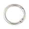 Alloy Spring Gate Rings, Platinum, 33x4.5mm