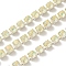 Iron Rhinestone Cup Chains, with Spool, Silver, Jonquil, 3x3x2.5mm, about 10yards/roll