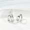 304 Stainless Steel Huggie Hoop Earrings for Women, with 316 Surgical Stainless Steel Ear Pins, Ring, Stainless Steel Color, 12.5x7mm