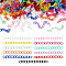 110Pcs 11 Colors Spray Paint Iron Curb Chain Extender, End Chains for Jewelry Making, Mixed Color, 45~55mm, 10Pcs/color