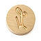 Golden Tone Brass Letter Stamps, with Black Wooden Handles, for DIY Wax Seal Stamps, Letter L, 79.5x12x12mm