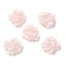 Opaque Resin Cabochons, Flower, Misty Rose, 23x24.5x11mm