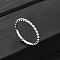 925 Streling Silver Plain Band Rings, Round Beads, Platinum, 2mm,US Size 7 1/4(17.5mm)