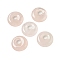 Natural Rose Quartz Donut/Pi Disc Charms, 14~14.5x4mm, Hole: 4mm