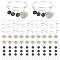 PandaHall Mother's Day Jewelry Gift Kit, 10pcs 2-1/2 Inch Adjustable Wire Bangles 20pcs Letter M 10pcs Letter O 10pcs Heart Alloy Pendants 50pcs 6mm Open Jump Rings for DIY Jewelry Making, 100pcs/Set