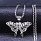 Non-Tarnish 304 Stainless Steel Necklaces, Butterfly Pendant Necklaces, Stainless Steel Color, 23.03 inch(58.5cm)
