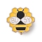 Busy Bees with Honeycomb Enamel Pins, Alloy Lapel Pins for Backpack Clothes, Gold, 24x24mm