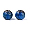 Handmade Gold Sand Lampwork Beads, Round, Royal Blue, 8~8.5mm, Hole: 1.4~1.6mm