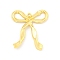Brass Pendants, Bowknot, Real 18K Gold Plated, 36x31x3mm, Hole: 1.6mm
