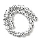 Handmade Bumpy Lampwork Beads Strands, Hand Drawn Beads, Round, with Enamel, White, 11~11.5x12~12.5x12~12.5mm, Hole: 1mm, about 30pcs/strand, 13.46''(34.2cm)