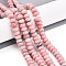 Natural Pink Opal Beads Strands, Rondelle, 10~10.5x5~6mm, Hole: 0.8mm, about 67~79pcs/strand, 14.96~15.35''(38~39cm)