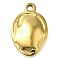Ion Plating(IP) 304 Stainless Steel Pendants, Oval Charm, Real 18K Gold Plated, 19x13x3.5mm, Hole: 1.6mm