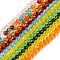 Transparent Glass Beads Strands, Faceted, Bicone, Mixed Color, 4x4mm, Hole: 0.8~1mm, about 75~78pcs/strand, 28~29cm