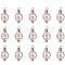 PandaHall Elite 15pcs Stainless Steel Large Spiral Cages for Crystals and Gemstones, Spiral Bead Cages, 34x24mm