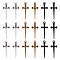 45Pcs 3 Colors Tibetan Style Alloy Pendants, Sword Shapes, Mixed Color, 34.5x13.5x2mm, Hole: 2.5x1.5mm, 15pcs/color