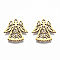 201 Stainless Steel Pendants, Laser Cut, Angel, Golden, 15.5x15.5x1mm, Hole: 1.4mm