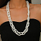 Elegant Imitation Pearl Round Multi-strand Wrap Necklaces for Parties and Formal Events, Platinum, White, 28.35 inch(72cm)