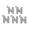 Alloy Pendants, with Crystal Rhinestone, Platinum, Cadmium Free & Lead Free, Alphabet, Letter.N, 17x15x2mm, Hole: 1.8mm