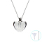 Mini Clear Glass Pet Urn Ashes Bottle Pendant Necklaces, Stainless Steel Cable Chain Memorial Jewelry for Unisex, Stainless Steel Color, Heart, 23.62 inch(60cm)