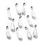 Natural Howlite Pendants, with Stainless Steel Snap On Bails, Drop, 28~30x10~12mm, Hole: 6x4mm