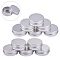 BENECREAT 30 Pcs 15ml Aluminum Tin Jars, Round Aluminum Tin Cans Cosmetic Containers with Screw Cap Lid for DIY Crafts Salve Candle Travel Storage-Platinum