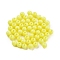 Plastic Beads, Round, Yellow, 6x5.5mm, Hole: 1.8mm, 3846pcs/500g.