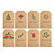 Christmas Theme Paper Stickers, Self-adhesive Decorative Stickers Decals, Rectangle, BurlyWood, 158x216x0.2mm, Sticker: 75x50mm