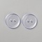 2-Hole Resin Buttons, Flat Round, Azure, 25x3mm, Hole: 2.5mm