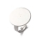 Adjustable 304 Stainless Steel Finger Rings Components, Plain Pad Ring Base Findings, Flat Round, Stainless Steel Color, Tray: 20mm, Inner Diameter: 18mm