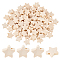 150Pcs Wood Beads, Star, BurlyWood, 19~20x19~20x6mm, Hole: 2mm, 150pcs/set