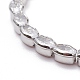 Cubic Zirconia Oval Tennis Bracelet for Men Women Gift BJEW-F417-05P-RS-3