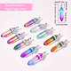 SUNNYCLUE 1 Box 10Pcs Bullet Shaped Charms Wrapped Faceted Glass Charms Bulk Large Charm Imitation Hexagonal Crystal Pointed Quartz Pendants Colorful Charms for Jewelry Making Charm Adult DIY Craft KK-SC0003-08-2