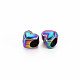 Perlas europeas de aleación de color arco iris chapado en rack PALLOY-S180-369-3