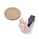 Coniglio con clip per bocchetta dell'aria per auto in resina con fiocco JEWB-BR00147-03-2