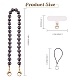 Bracelets mobiles en hématite synthétique non magnétique et 304 bracelet en perles rondes en acier inoxydable HJEW-SW00043-01-3