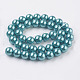 Eco-Friendly Dyed Glass Pearl Round Beads Strands HY-A002-6mm-RB073-2