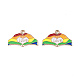 Regenbogenfarbene Pride-Emaille-Anhänger aus Legierung ENAM-K067-17-2