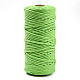 コットン糸  マクラメコード  装飾的な糸のスレッド  DIYの工芸品について  ギフトラッピングとジュエリー作り  緑黄  3mm  約109.36ヤード（100m）/ロール。 OCOR-T001-02-14-1
