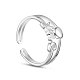 TINYSAND 925 Sterling Silver Cuff Rings TS-R434-S-1