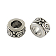 Tibetan Style Zinc Alloy Flat Round European Beads MPDL-R038-066AS-RS-1