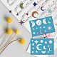 GORGECRAFT 2 Styles Jewelry Shape Template Reusable Earrings Making Plastic Moon Star Sun Cutouts Cutting Stencil Lapidary Templates for Cabochons Bracelets Earrings Making Jewelry DIY Crafts DIY-WH0359-008-6