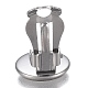 304 Stainless Steel Clip-on Earring Setting STAS-I166-33P-3